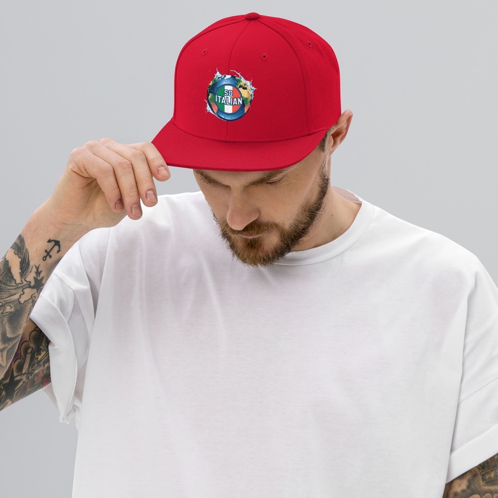 So Italian Red Snapback Cap Spring/Summer 2025 Style and Comfort